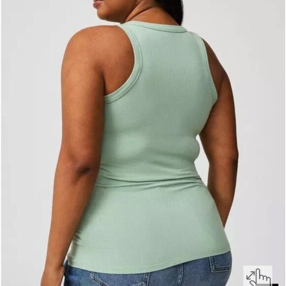 Torrid Mint Light Green Ribbed Tank Top Size 2X NWT - Picture 3 of 11